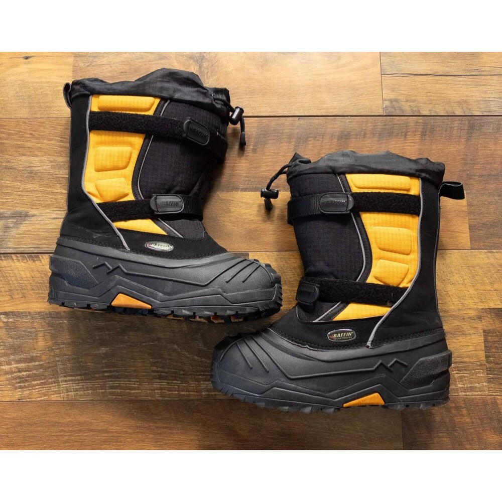 Baffin Young Eiger Kids Snow Boots US 6 Black Orange EPIC-J001 Waterproof